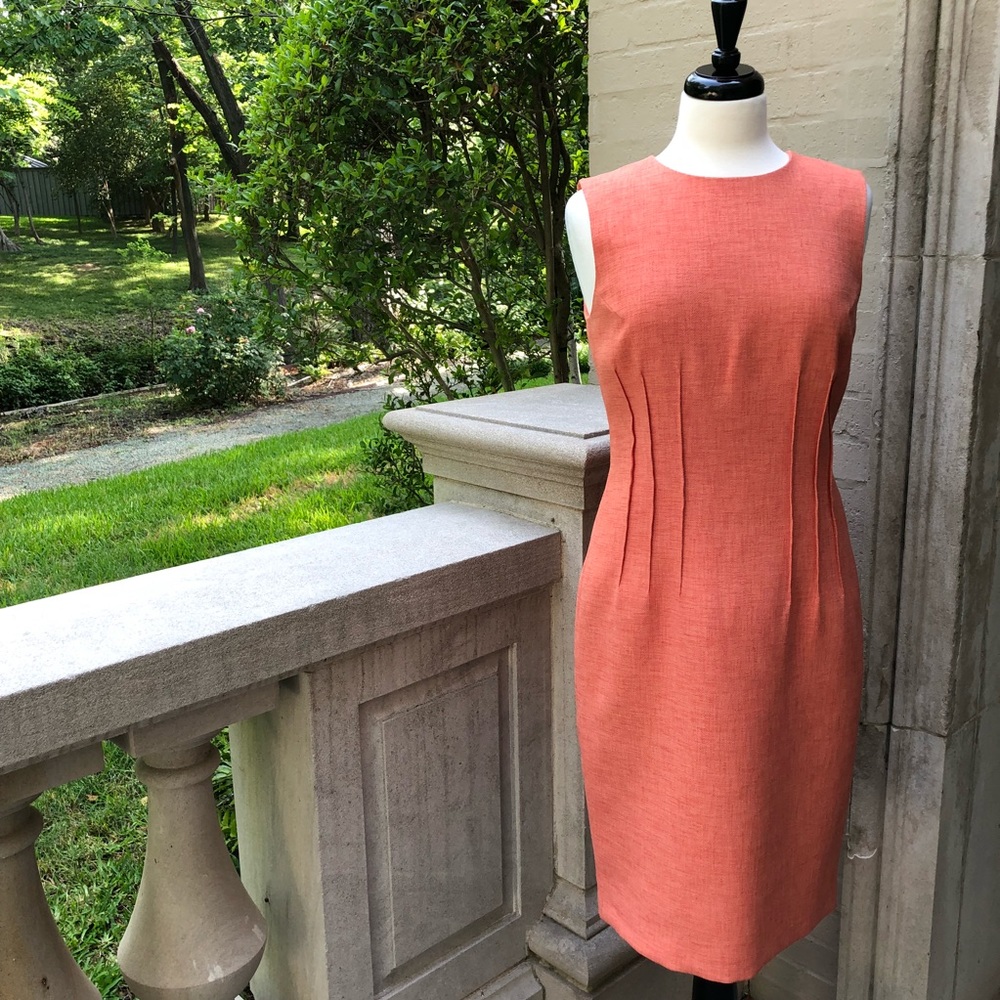 ⭐️🆕[David Meister]Orange Gathering Cocktail Dress